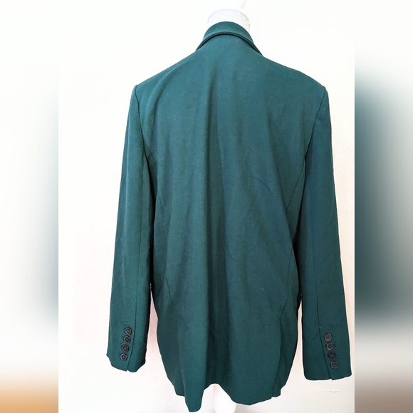 Anthropologie Maeve Double-Breasted Blazer emerald - Picture 5 of 5